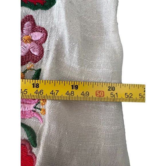 Altar’d State Boho BlouseWomens Small S Embroidered Ruffled Top in Natural - Picture 8 of 12